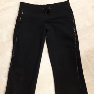 Black Sequence Capris